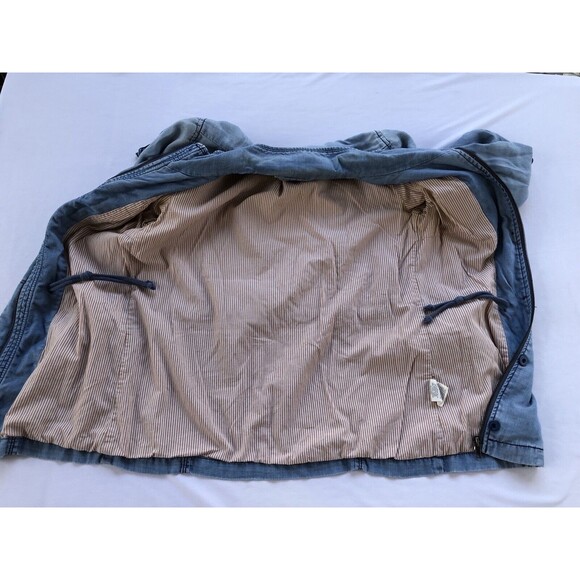 Anthropologie MARRAKECH Long Sleeve Zip Up Chambray Denim Jacket Size XS - Picture 7 of 9